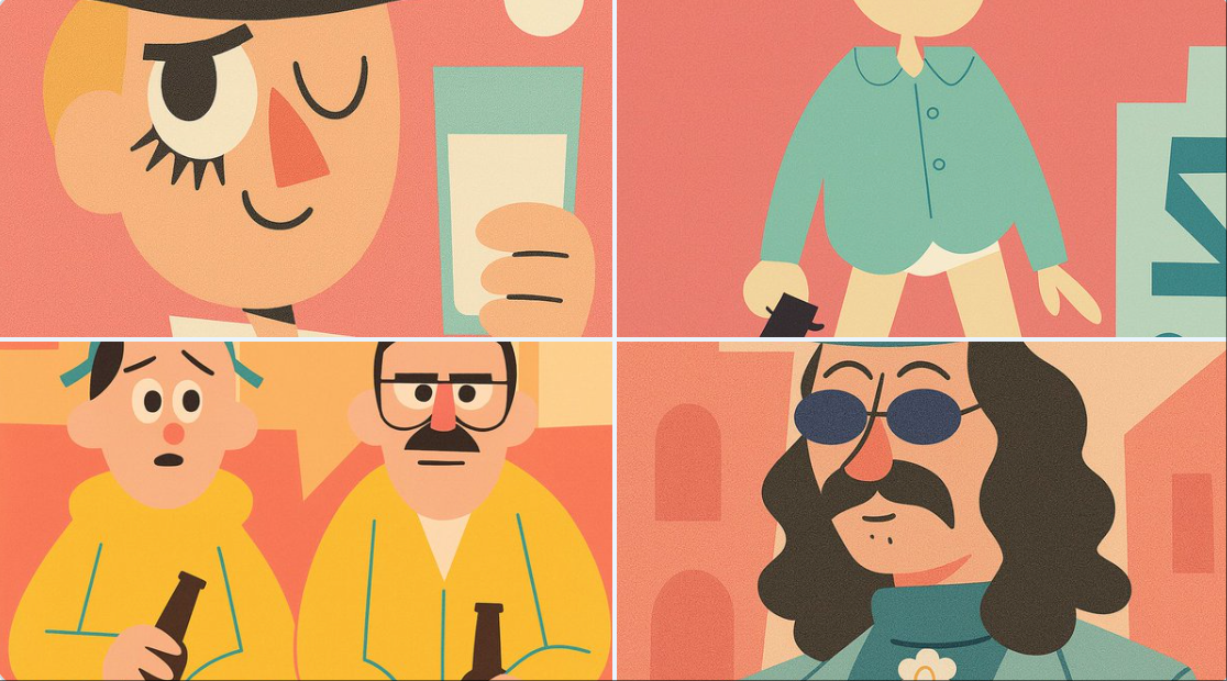 Cartoon-moderner Stil Illustration