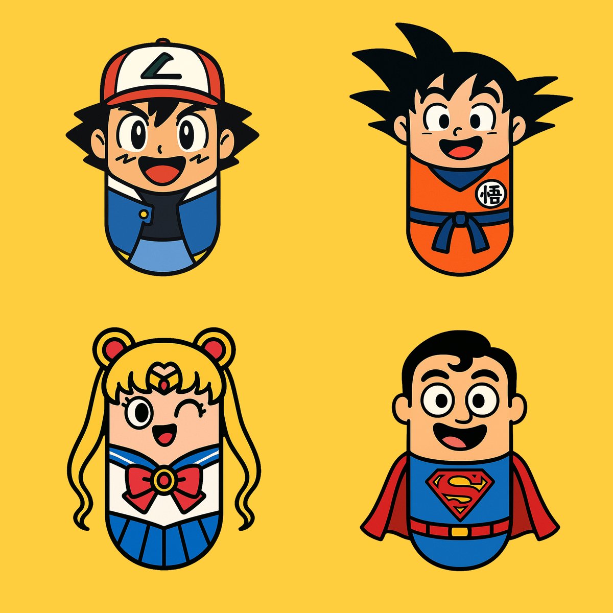 Karikatür ilaç hapı karakteri