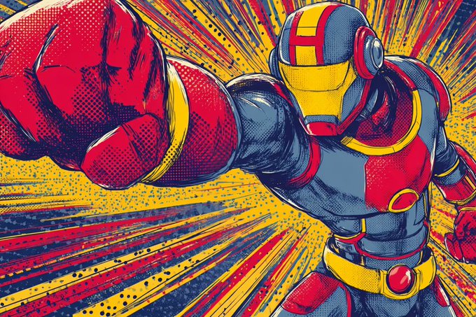 Illustrazioni cartoon in stile fumetto retrò