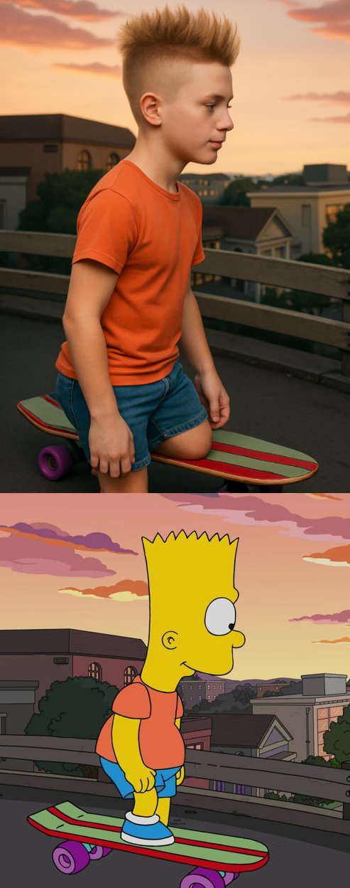 Trasformare personaggi cartonesi in umani iperrealistici