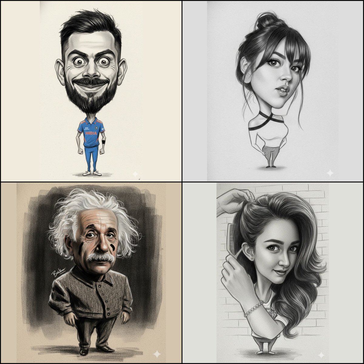 Крупноплановый комикс в стиле карандашного рисунка