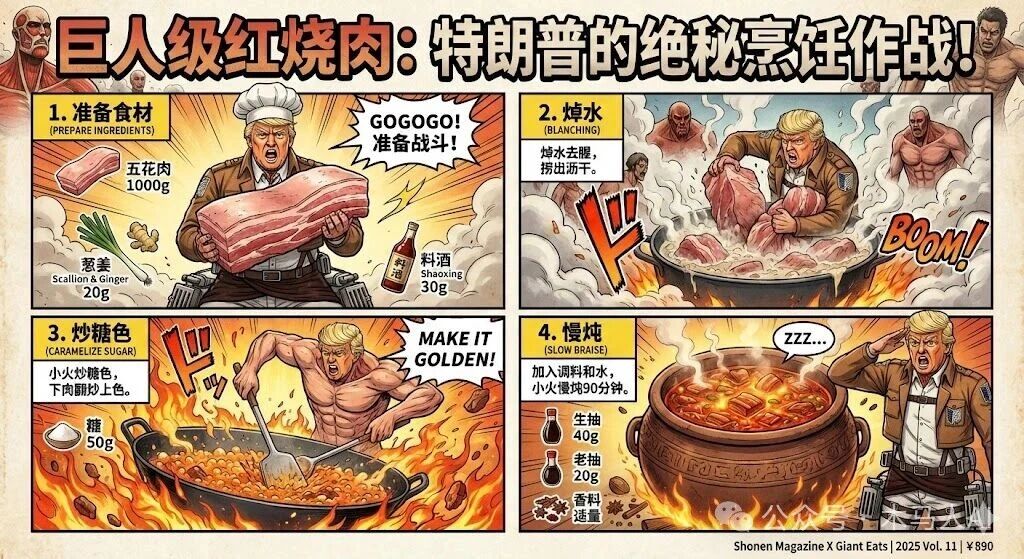 สูตรทำหมูแดงในสไตล์การ์ตูน Attack on Titan