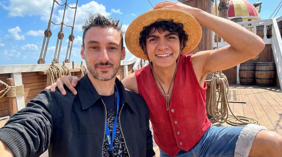 Ein cooles Selfie mit Luffy