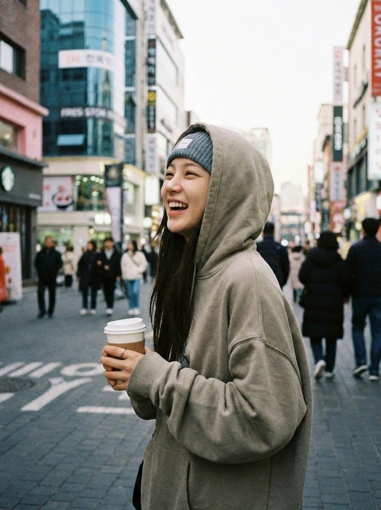 Una foto espontánea de una estrella del K-pop