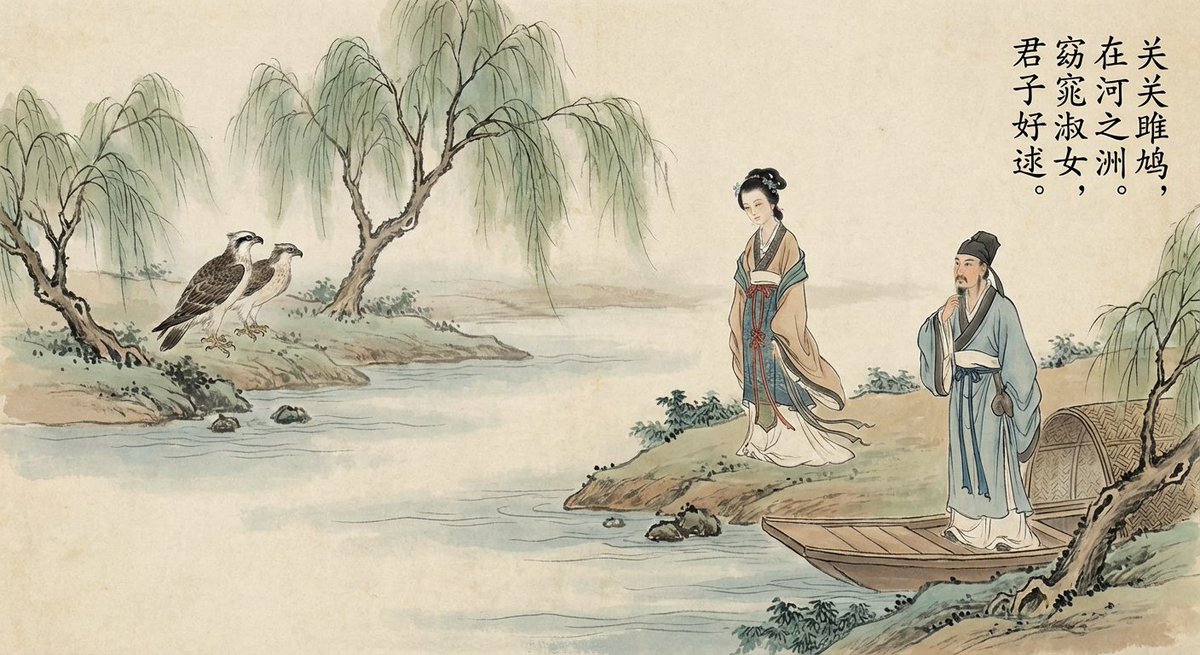 ציור בהשראת שירה סינית עתיקה