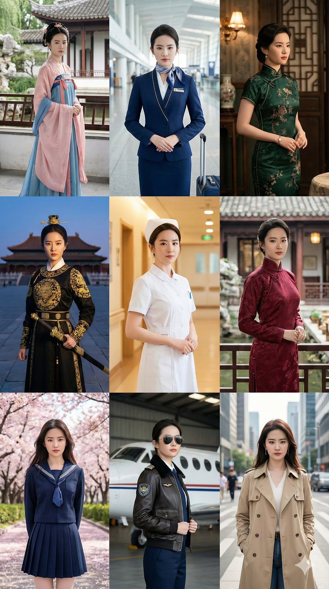 9 stylów ubioru i tła postaci