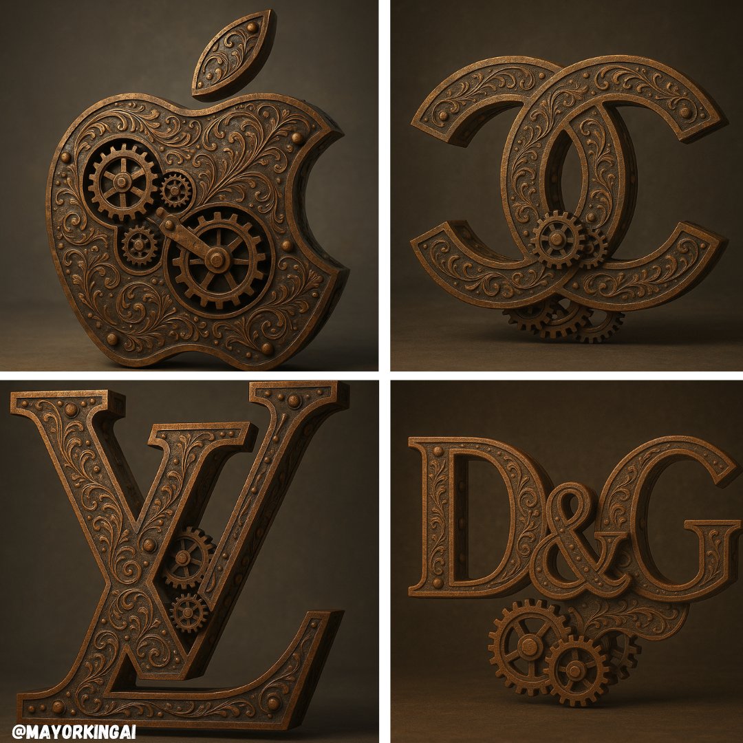 Logo 3D steampunk