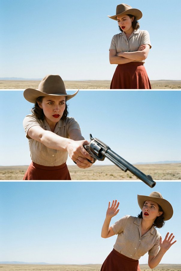 Триптих, изображающий три последовательных момента женщины